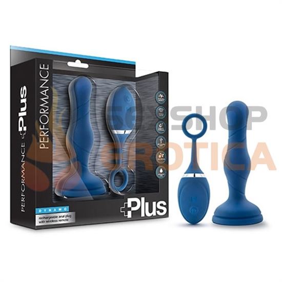 Plug anal con vibracion control inalambrico y carga usb